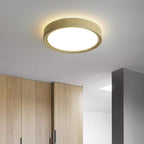Contemporary Round Wood Grain LED Flush Mount Ceiling Light