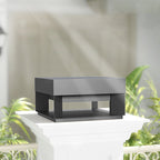 Modern Square Galvanized Iron LED Outdoor Pillar Light