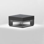 Modern Square Galvanized Iron LED Outdoor Pillar Light