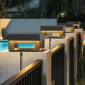 Modern Square Galvanized Iron LED Outdoor Pillar Light
