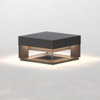 Modern Square Galvanized Iron LED Outdoor Pillar Light