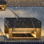 Modern Square Galvanized Iron LED Outdoor Pillar Light