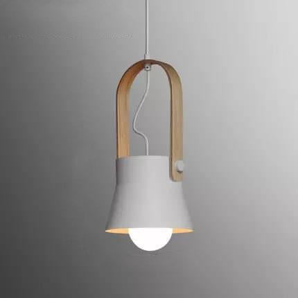Nordic 1-Light Wood Pendant Light with Handle