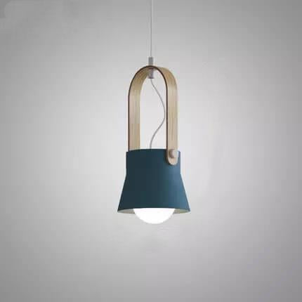 Nordic 1-Light Wood Pendant Light with Handle