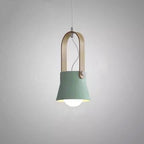 Nordic 1-Light Wood Pendant Light with Handle