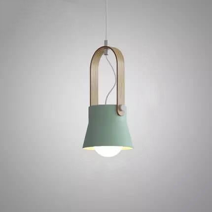 Nordic 1-Light Wood Pendant Light with Handle