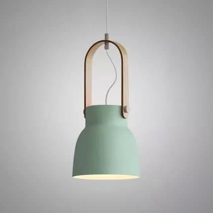 Nordic 1-Light Wood Pendant Light with Handle