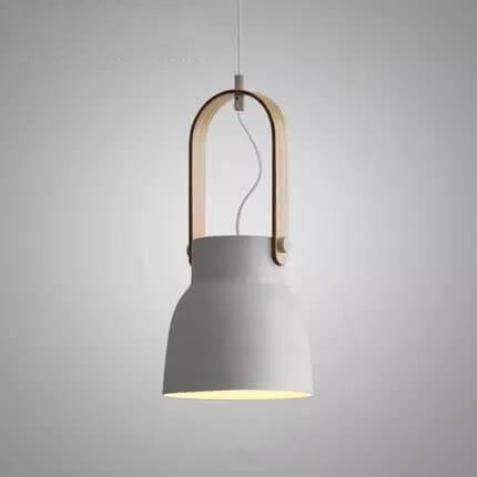 Nordic 1-Light Wood Pendant Light with Handle