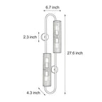 Elegant 4-Light Oval Brass Wall Sconce with Clear Glass Shade
