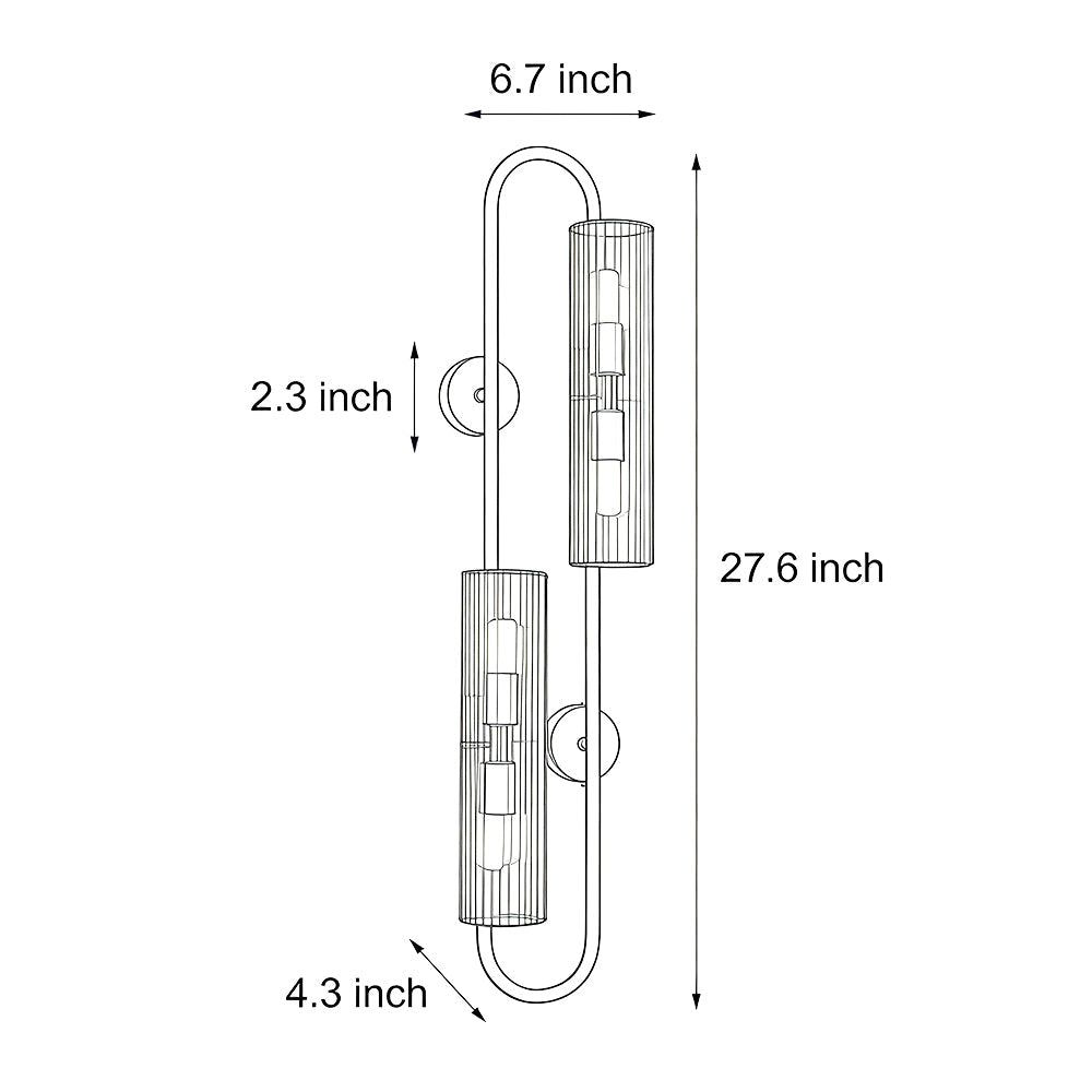 Elegant 4-Light Oval Brass Wall Sconce with Clear Glass Shade
