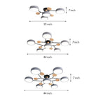 Sputnik Chandelier - Artistic Metal and Wood Ceiling Light for Kids' Rooms