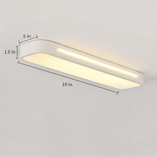 19-Inch Minimalist Oval LED Flush Mount Ceiling Light
