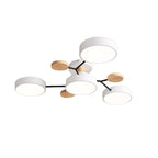 Sputnik Chandelier - Artistic Metal and Wood Ceiling Light for Kids' Rooms