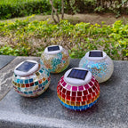 Premium Stained Glass Solar LED Outdoor Garden Light