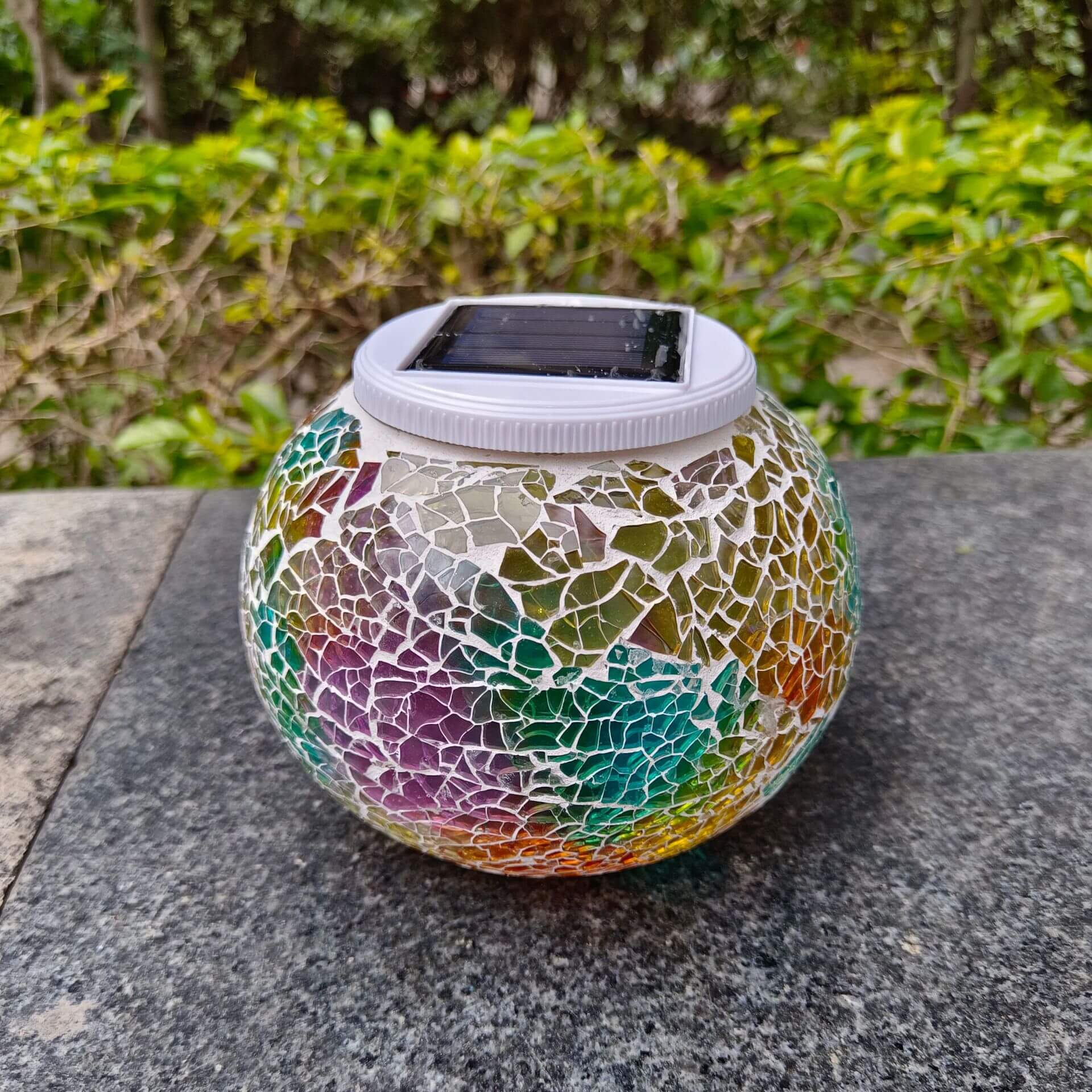 Premium Stained Glass Solar LED Outdoor Garden Light