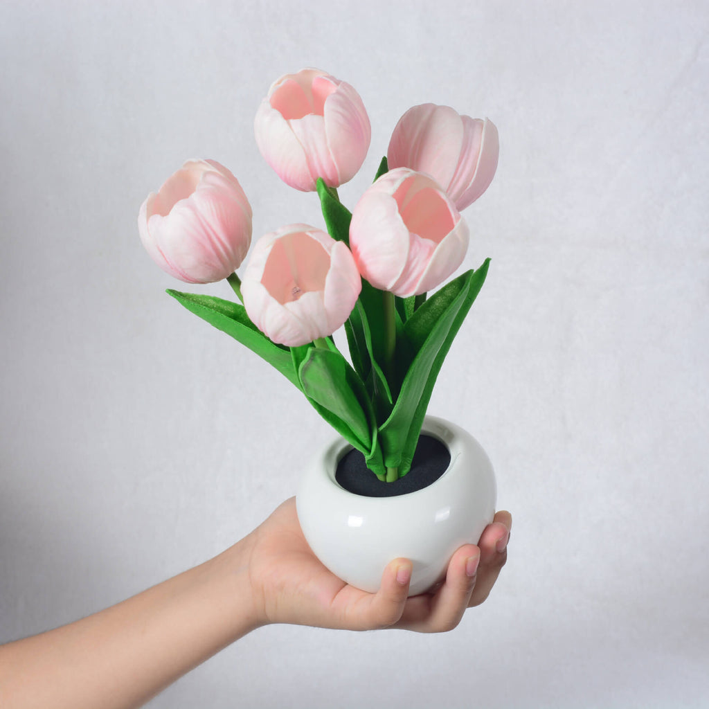 Premium LED Tulip Peony Night Light Table Lamp