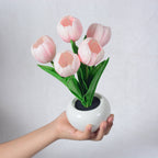 Premium LED Tulip Peony Night Light Table Lamp