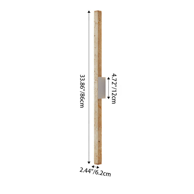 Yellow Travertine LED Wall Sconce