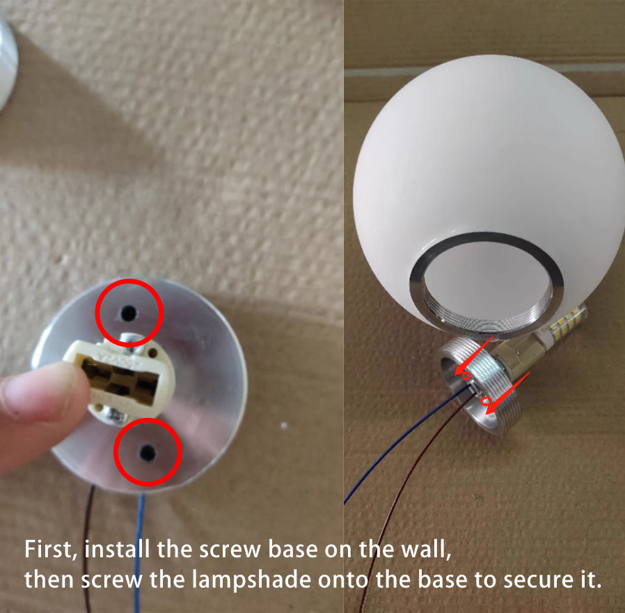 Minimalist Orb Glass 1-Light Wall Sconce