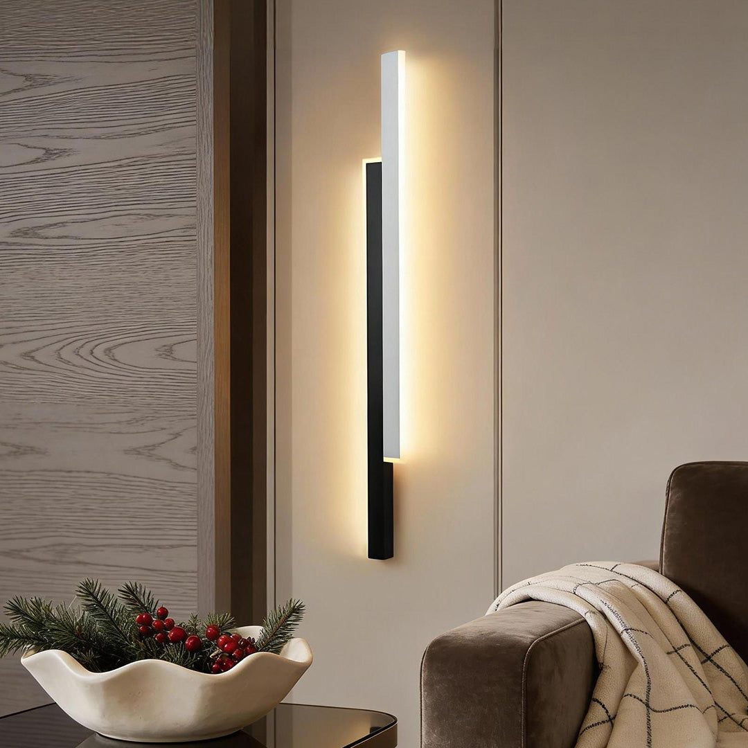 Nordic Minimalist Vertical LED Wall Light - Dual Strip Design