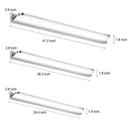 Polished Iron Trim LED Bathroom Vanity Light with Wall-Mounted Panel