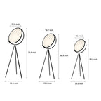 Premium Black Metal LED Tripod Floor Lamp with Rotating Design