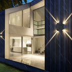Modern Waterproof Black LED Wall Lamp with Starlight Design