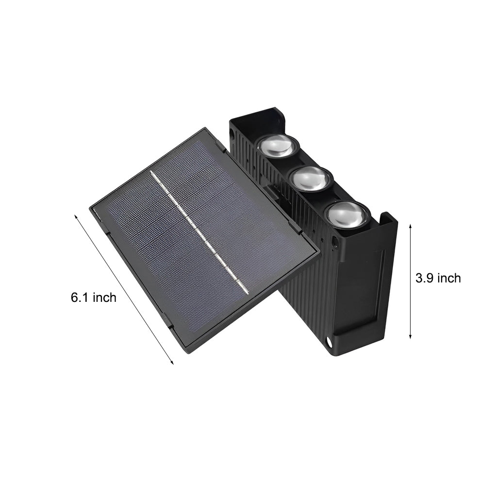 Modern Rectangular Waterproof LED Solar Wall Light