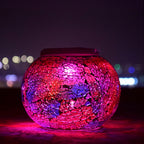 Premium Stained Glass Solar LED Outdoor Garden Light