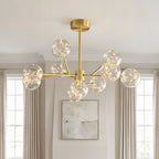 Contemporary Glass Globe Chandelier - Starry Sky Ceiling Light