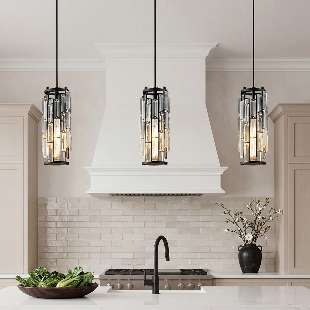 Mini Crystal Pendant Light - Elegant Island Ceiling Fixture