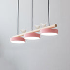 Resin Bird LED Wood Chandelier