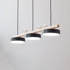 Resin Bird LED Wood Chandelier