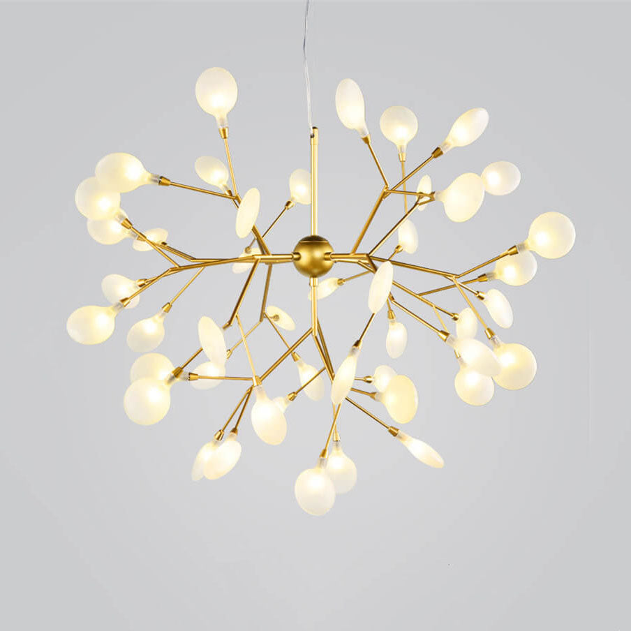 Premium LED Firefly Chandelier with Modern Metal Branch Design - Available in 27 or 36 Lights