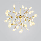 Premium LED Firefly Chandelier with Modern Metal Branch Design - Available in 27 or 36 Lights