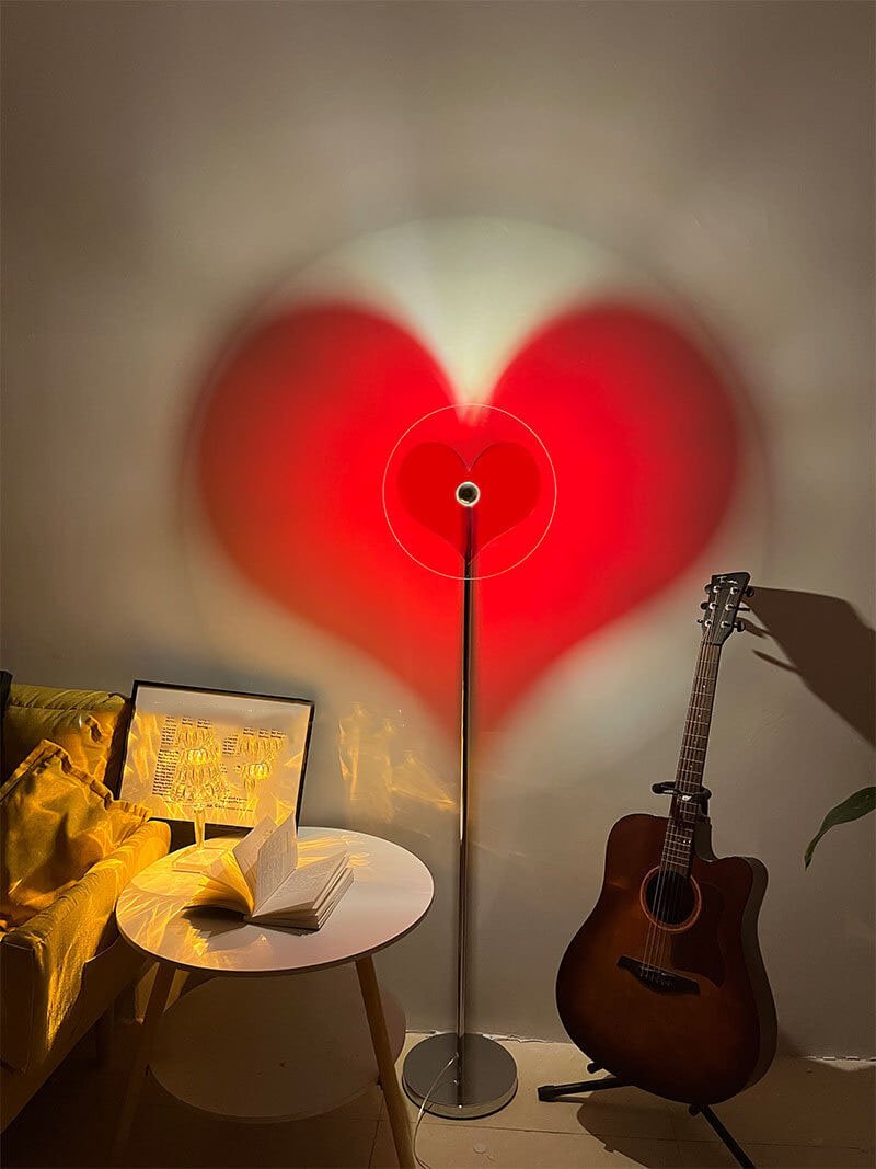 Heart-Shaped LED Floor Lamp - 1-Light Design