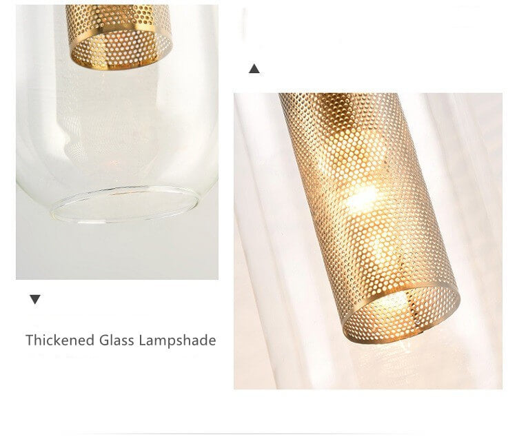 Clear Glass Cylinder Wall Sconce