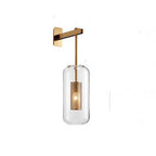 Clear Glass Cylinder Wall Sconce