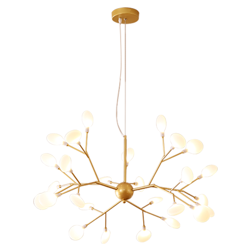 Premium LED Firefly Chandelier with Modern Metal Branch Design - Available in 27 or 36 Lights