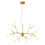 Premium LED Firefly Chandelier with Modern Metal Branch Design - Available in 27 or 36 Lights
