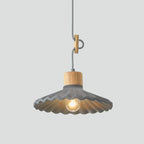 Scalloped Cement Pendant Light