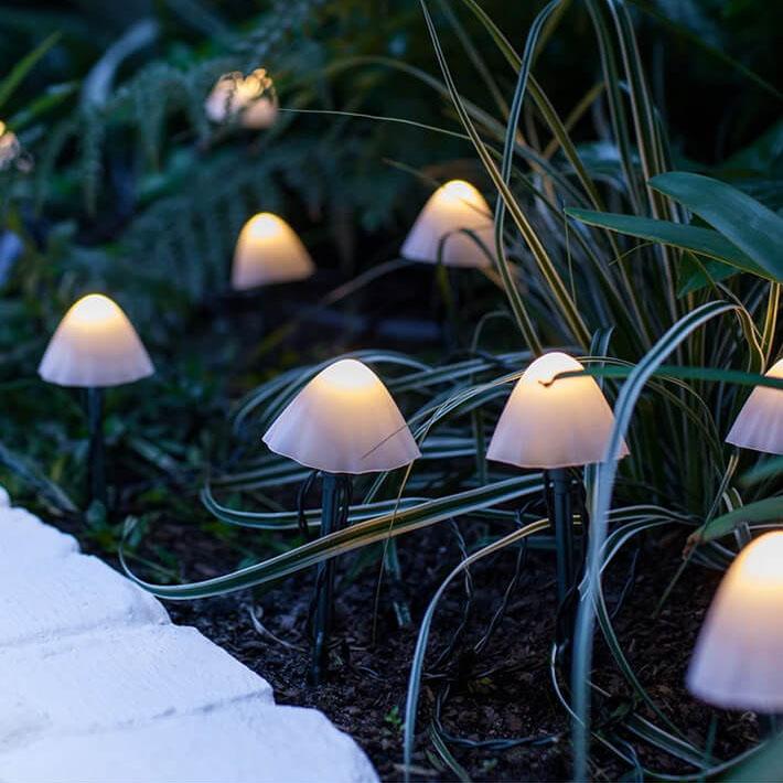 Solar Mushroom String Lights