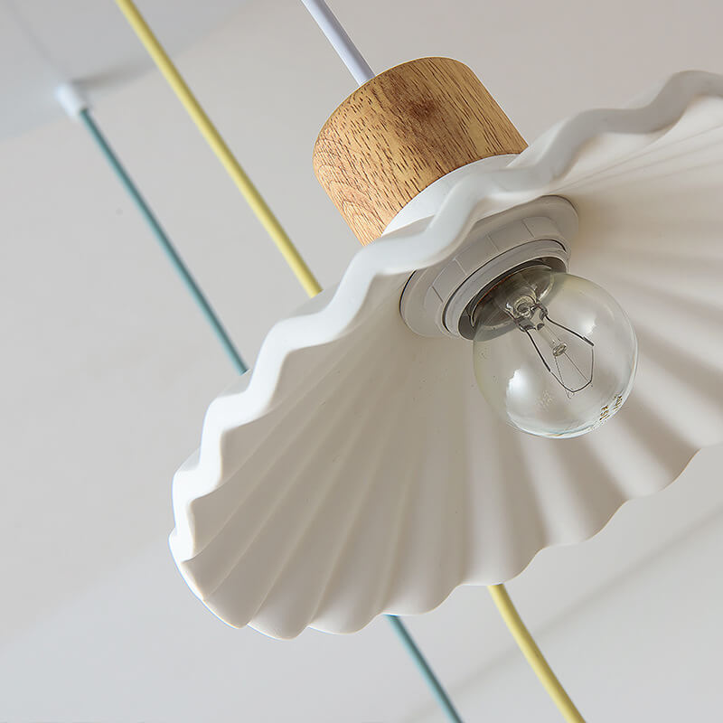 Scalloped Cement Pendant Light
