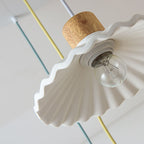 Scalloped Cement Pendant Light