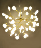Premium LED Firefly Chandelier with Modern Metal Branch Design - Available in 27 or 36 Lights