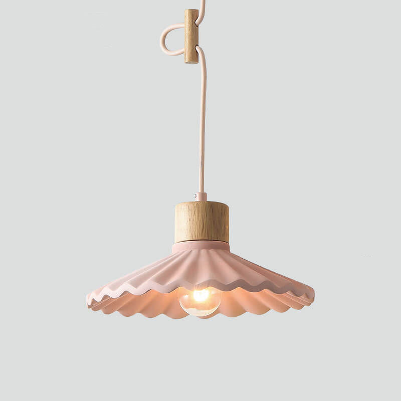 Scalloped Cement Pendant Light