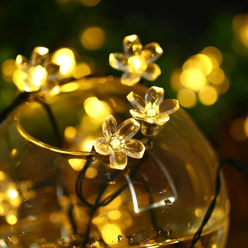 Premium Waterproof Solar LED Sakura Fairy String Lights
