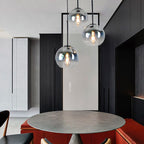 Nordic Gradient Glass Globe Pendant Light - 1-Light