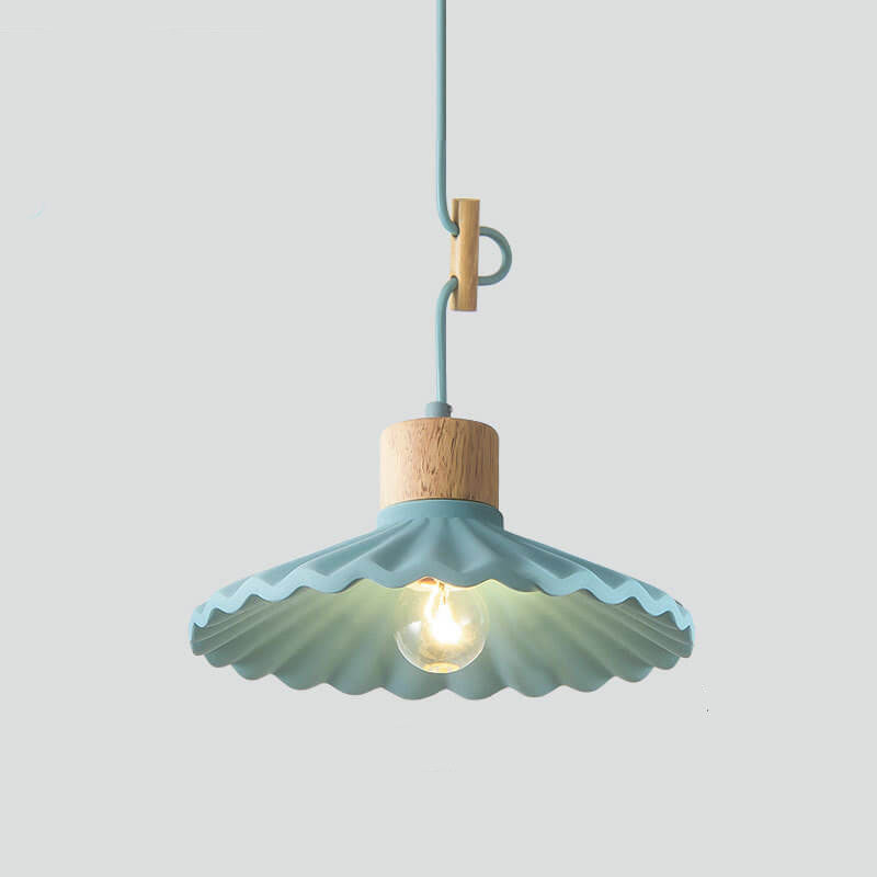 Scalloped Cement Pendant Light