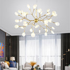 Premium LED Firefly Chandelier with Modern Metal Branch Design - Available in 27 or 36 Lights